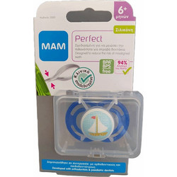 Mam Perfect Ανατομική Ορθοδοντική Πιπίλα Σιλικόνης 6m+ Καραβάκι