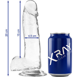 X Ray Cock Ρεαλιστικό Dildo με Βεντούζα & Όρχεις 20cm Clear