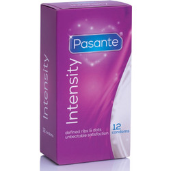 Pasante Intensity Ribs & Dots Προφυλακτικά Λεπτά με Ραβδώσεις 12τμχ