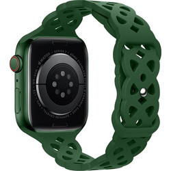 Hoco WA09 Rhombus Λουράκι Σιλικόνης Dark Green (Apple Watch 42 / 44 / 45mm)