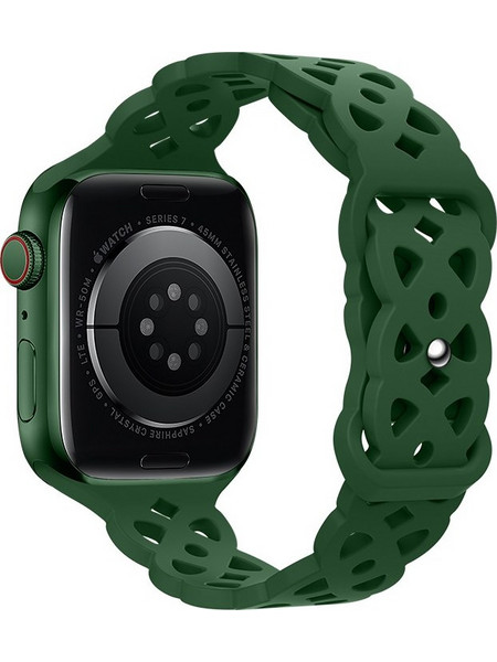 Hoco WA09 Rhombus Λουράκι Σιλικόνης Dark Green (Apple Watch 42 / 44 / 45mm)