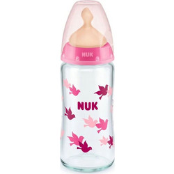 Nuk First Choice+ Καουτσούκ Πουλάκια Pink 240ml