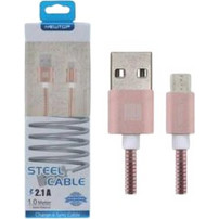 Newtop Magnetic USB 2.0 to micro USB Cable Ροζ 1m (CU11)
