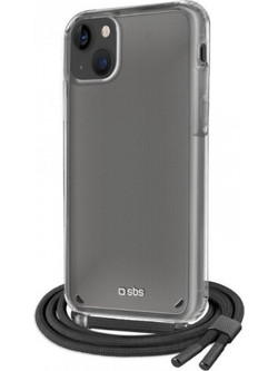 SBS Necklace Strap Back Cover Black (iPhone 14 Plus)