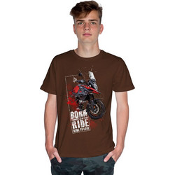 BORN TO RIDE V-STROME - DC (Κοντομάνικο Ανδρικό / Unisex) - Chocolate