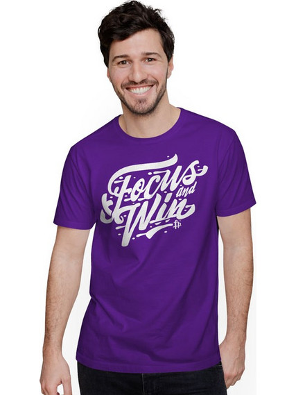 Focus And Win (Κοντομάνικο Ανδρικό / Unisex) - Dark purple