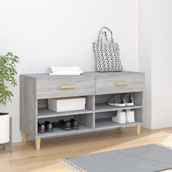 vidaXL Παπουτσοθήκη Ξύλινη Γκρι Μ102xΠ35xΥ55cm 817568