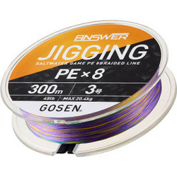 ΝΗΜΑ GOSEN ANSWER JIGGING PEX8 MULTICOLOR 300M 45LB -PE 3.0