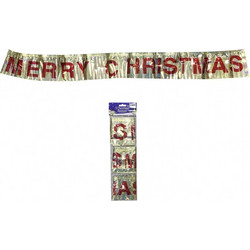 MERRY CHRISTMAS ΜΕΤΑΛΛΙΖΕ ΔΙΑΚΟΣΜΗΤΙΚΟ 110x12cm Xmasfest 1132627
