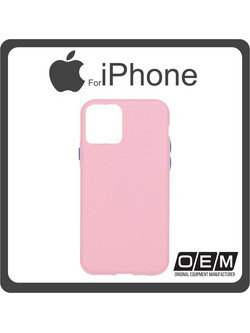 Θήκη Πλάτης - Back Cover, Solid Silicone Σιλικόνη TPU Light Pink Ροζ For iPhone 12 mini