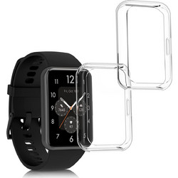 KW Full Body 2-pack Θήκη Σιλικόνης για Huawei Watch Fit 2 44mm Διαφανής