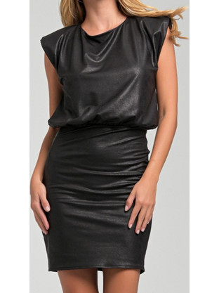 Φόρεμα LEATHER LOOK Με Βάτες 13802