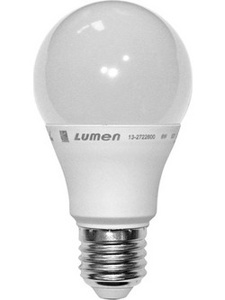 Λάμπα led A60 αχλάδι E27 ισχύος 6W 230V 3000k θερμό λευκό φως 480 lumen λευκό σώμα ματ κάλυμμα - 13-2722600