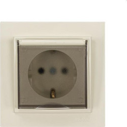 Πρίζα Σούκο με καπάκι χωνευτή 16A 250V Μπεζ 152-10233 MONO ELECTRIC Despina Eurolamp