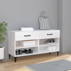 vidaXL Παπουτσοθήκη Ξύλινη Λευκή Μ102xΠ35xΥ55cm 812831