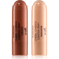 Barry M Flawless Chisel Cheeks Contour Creams Brightener + Bronzer Stick 5gr
