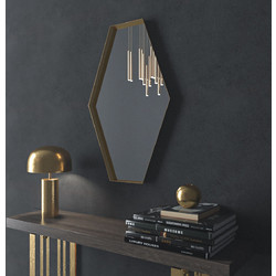 Project Mirrors Iron Polygon Καθρέπτης Μπάνιου Led Μεταλλικός Λευκός 50x80cm
