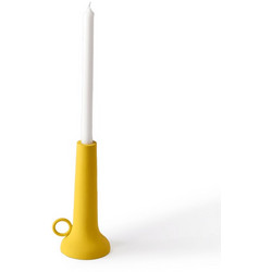 Κηροπήγιο Spartan-S Κίτρινο Μεταλλικό Ματ L11 x W9,5 x H22 cm POLSPOTTEN