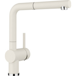 Blanco Linus-S 526959 Μπαταρία Κουζίνας Πάγκου Διπλής Παροχής Ανάμεικτη με Ντουζ Λευκή