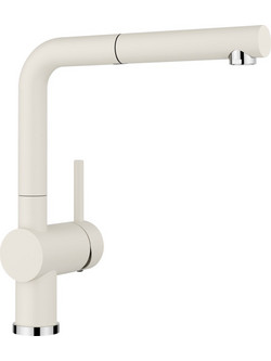 Blanco Linus-S 526959 Μπαταρία Κουζίνας Πάγκου Διπλής Παροχής Ανάμεικτη με Ντουζ Λευκή