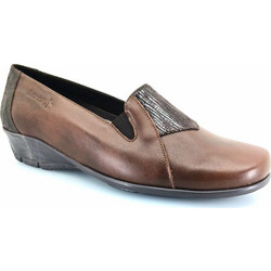 Boxer 52951 (καφέ δέρμα) γυναικεία slip-on