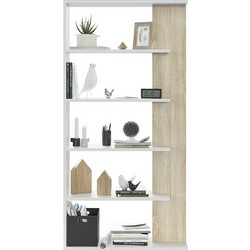 ΒΙΒΛΙΟΘΗΚΗ SONOMA - ΛΕΥΚΗ Πλάτος:90cm x Βάθος:25cm x Ύψος:180cm