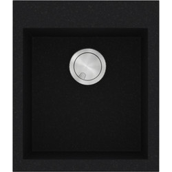 Sanitec Ultra Granite 813 Υποκαθήμενος Νεροχύτης Γρανίτη Ματ Nero 45x50cm