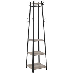 Vasagle Μεταλλικός Καλόγερος με 3 Ράφια 43 x 43 x 180 cm LCR080B02