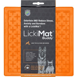 LICKI MAT - Dog Bowl Buddy OraNge 20X20Cm - (645.5350) - Pet Supplies
