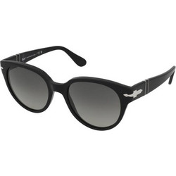 Persol PO3287S 95/71 Γυναικεία Γυαλιά Ηλίου Στρογγυλά Κοκάλινα Μαύρα με Γκρι Degradee Φακό
