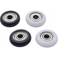 625ZZ POM Bearings Passive Round Roller Wheel with Kossel Nylon Plastic Wheel 5x21.5x7mm for 3D Printer Parts BLACK