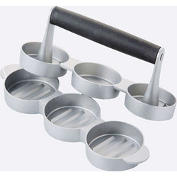 Πρέσα Για Μπιφτέκια 3 Θέσεων BC-ACC-7220 Φ6,8cm Inox-Black Barbecook Μέταλλο
