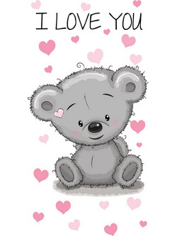 Dimcol Teddy Bear 19 Παιδική Πετσέτα Θαλάσσης Λευκή 70x140cm
