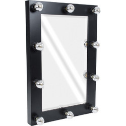 Globostar Καθρέπτης Μακιγιάζ Τοίχου με Φως 60x90cm Μαύρος Έβενος