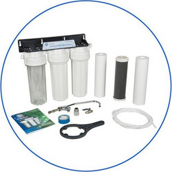 Aqua Filter FP3-K2 10" Τριπλό Φίλτρο Νερού Κάτω Πάγκου 1/2"-1/4" με Βρυσάκι
