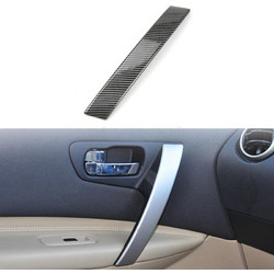 For Nissan Qashqai Left-Drive Car Door Inside Handle Cover, Type:Cover Left(Carbon Fiber) (OEM)