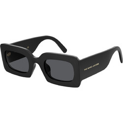 Marc Jacobs 488/N/S 2M2/IR Γυναικεία Γυαλιά Ηλίου Ορθογώνια Κοκάλινα Μαύρα με Μαύρο Φακό