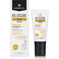Heliocare 360 Color Water Beige Αντηλιακό Gel Προσώπου Αντιγηραντικό με Χρώμα SPF50 50ml