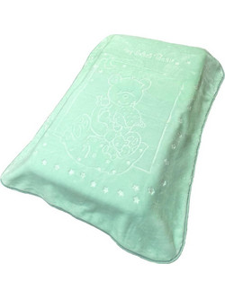 Dimcol Sweet Bear 15 Κουβέρτα Κούνιας Βελουτέ 110x140 Πράσινη Mint