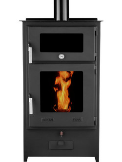 Σόμπα Πέλλετ Χωρίς Ρεύμα Μαύρη Με Φούρνο 22 KW Εώς 90 τ.μ
