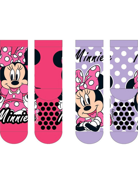 Disney Minnie kids pack 2 anti-slip socks assorted 12 Τεμ