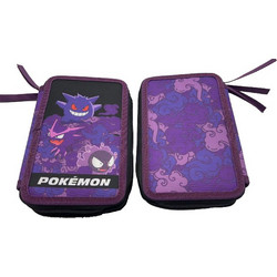 Graffiti Pokemon Gengar Κασετίνα Γεμάτη με 2 Θήκες Μωβ 233332