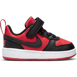 Nike Court Borough Παιδικά Sneakers Μαύρα Κόκκινα DV5458-600