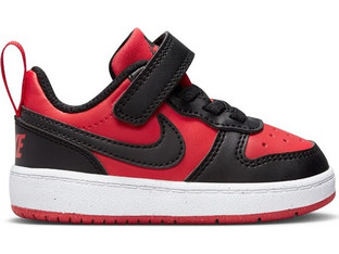 Nike Court Borough Παιδικά Sneakers Μαύρα Κόκκινα DV5458-600