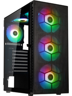 Kolink Observatory HF Mesh ARGB Black Gaming Midi Tower Κουτί Υπολογιστή RGB με Πλαϊνό Παράθυρο