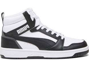 Puma Rebound V6 Ανδρικά Sneakers Μποτάκια Μαύρα Λευκά 392326-01