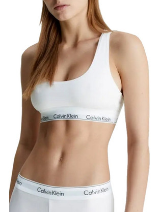 Calvin Klein Αθλητικό Μπουστάκι με Μέτρια Στήριξη Λευκό 0000F3785E-100