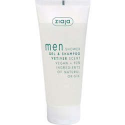 Ziaja Vetiver Men Shower Gel & Shampoo Φυτικό Σαμπουάν 200ml