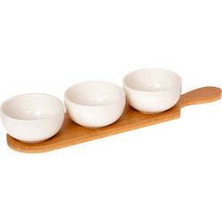 Ορντεβιέρα 3 θέσεων με ξύλινη βάση χέρι bamboo Lotos Cryspo Trio 65.000.139