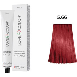 Dott. Solari Love Me+ Color 5.66 Καστανό Ανοιχτό Έντονο Κόκκινο Μόνιμη Βαφή Μαλλιών 100ml